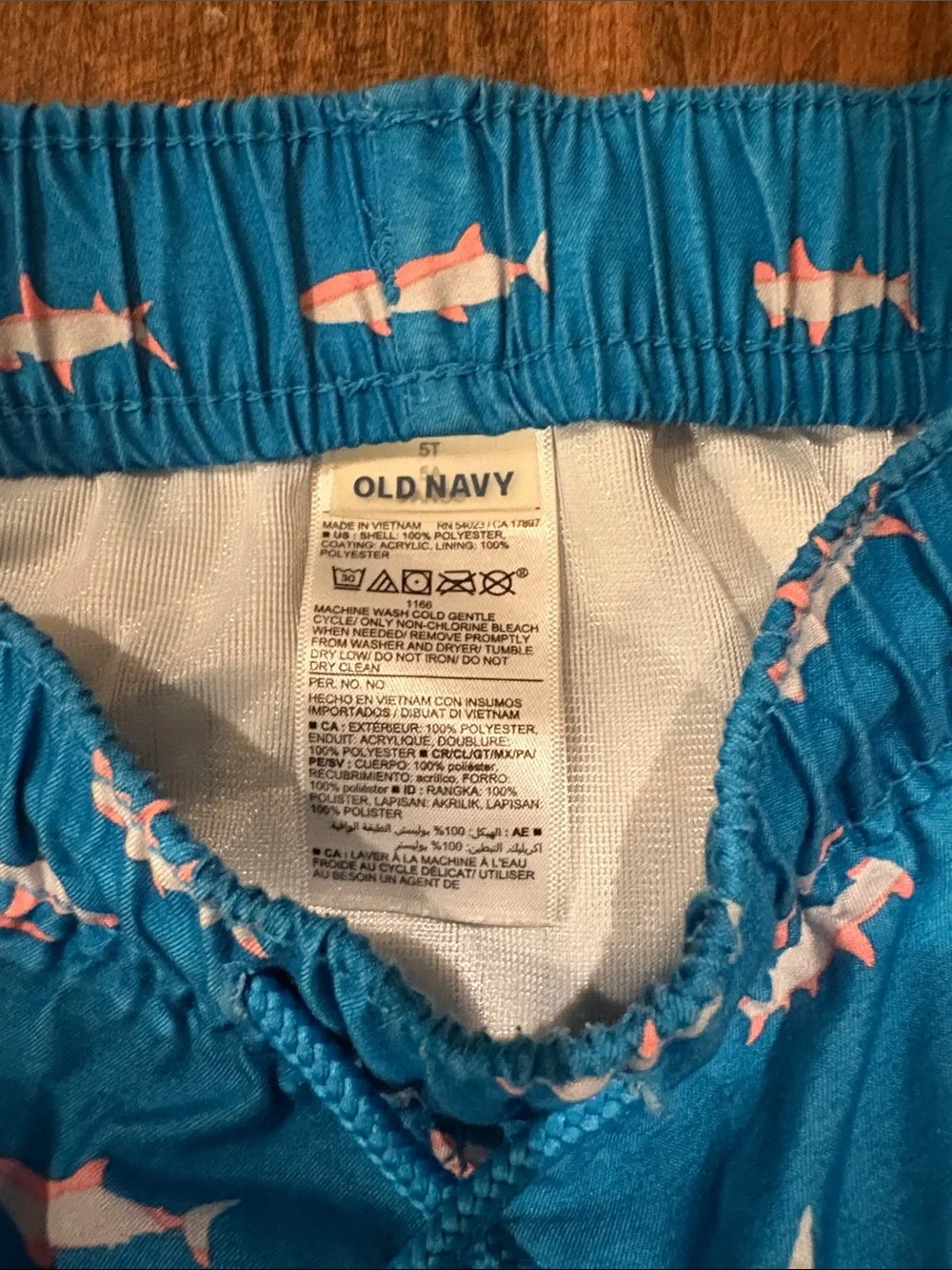 Old Navy Teal Shark Swim Shorts